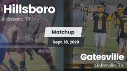 Matchup: Hillsboro High vs. Gatesville  2020
