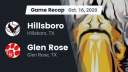 Recap: Hillsboro  vs. Glen Rose  2020