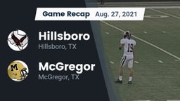 Recap: Hillsboro  vs. McGregor  2021