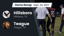 Recap: Hillsboro  vs. Teague  2021