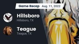 Recap: Hillsboro  vs. Teague  2022