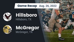 Recap: Hillsboro  vs. McGregor  2022