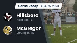 Recap: Hillsboro  vs. McGregor  2023