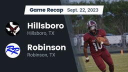 Recap: Hillsboro  vs. Robinson  2023