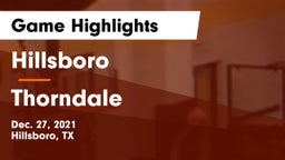 Hillsboro  vs Thorndale Game Highlights - Dec. 27, 2021