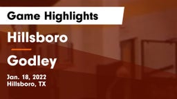 Hillsboro  vs Godley  Game Highlights - Jan. 18, 2022