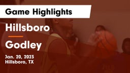 Hillsboro  vs Godley  Game Highlights - Jan. 20, 2023
