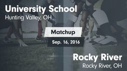 Matchup: University School vs. Rocky River  2016