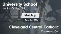 Matchup: University School vs. Cleveland Central Catholic 2016