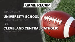 Recap: University School vs. Cleveland Central Catholic 2016