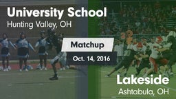 Matchup: University School vs. Lakeside  2016