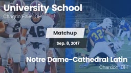 Matchup: University School vs. Notre Dame-Cathedral Latin  2017