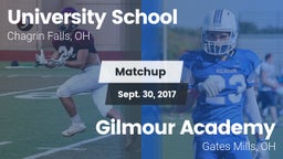 Matchup: University School vs. Gilmour Academy  2017