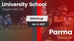 Matchup: University School vs. Parma  2017