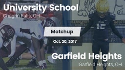 Matchup: University School vs. Garfield Heights  2017