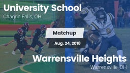 Matchup: University School vs. Warrensville Heights  2018