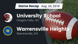Recap: University School vs. Warrensville Heights  2018