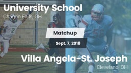 Matchup: University School vs. Villa Angela-St. Joseph  2018