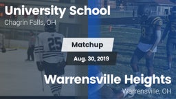 Matchup: University School vs. Warrensville Heights  2019