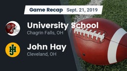 Recap: University School vs. John Hay  2019