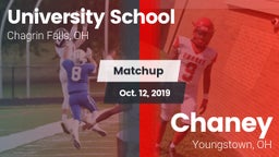 Matchup: University School vs. Chaney  2019