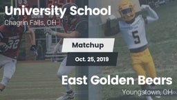 Matchup: University School vs. East  Golden Bears 2019