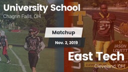 Matchup: University School vs. East Tech  2019