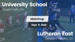 Matchup: University School vs. Lutheran East  2020