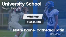 Matchup: University School vs. Notre Dame-Cathedral Latin  2020