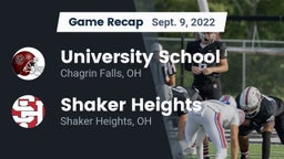 Recap: University School vs. Shaker Heights  2022