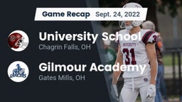 Recap: University School vs. Gilmour Academy  2022