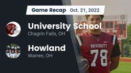 Recap: University School vs. Howland  2022