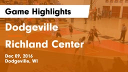 Dodgeville  vs Richland Center  Game Highlights - Dec 09, 2016