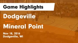 Dodgeville  vs Mineral Point  Game Highlights - Nov 18, 2016