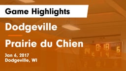 Dodgeville  vs Prairie du Chien  Game Highlights - Jan 6, 2017
