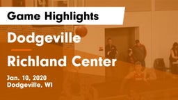 Dodgeville  vs Richland Center  Game Highlights - Jan. 10, 2020