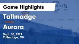 Tallmadge  vs Aurora  Game Highlights - Sept. 30, 2021