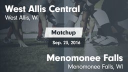 Matchup: West Allis Central vs. Menomonee Falls  2016