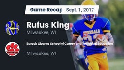Recap: Rufus King  vs. Barack Obama School of Career and Technical Education 2017