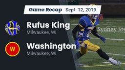 Recap: Rufus King  vs. Washington  2019