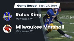 Recap: Rufus King  vs. Milwaukee Marshall  2019