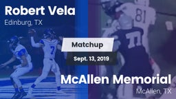 Matchup: Robert Vela High vs. McAllen Memorial  2019