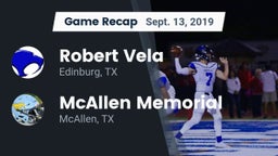 Recap: Robert Vela  vs. McAllen Memorial  2019