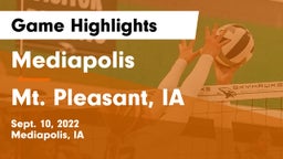 Mediapolis  vs Mt. Pleasant, IA Game Highlights - Sept. 10, 2022