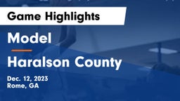 Model  vs Haralson County  Game Highlights - Dec. 12, 2023