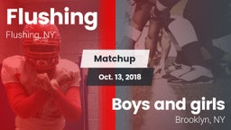 Matchup: Flushing  vs. Boys and girls  2018