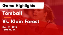 Tomball  vs Vs. Klein Forest Game Highlights - Dec. 12, 2020