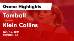 Tomball  vs Klein Collins  Game Highlights - Jan. 16, 2021
