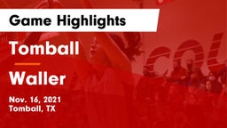 Tomball  vs Waller Game Highlights - Nov. 16, 2021