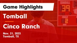 Tomball  vs Cinco Ranch  Game Highlights - Nov. 21, 2023